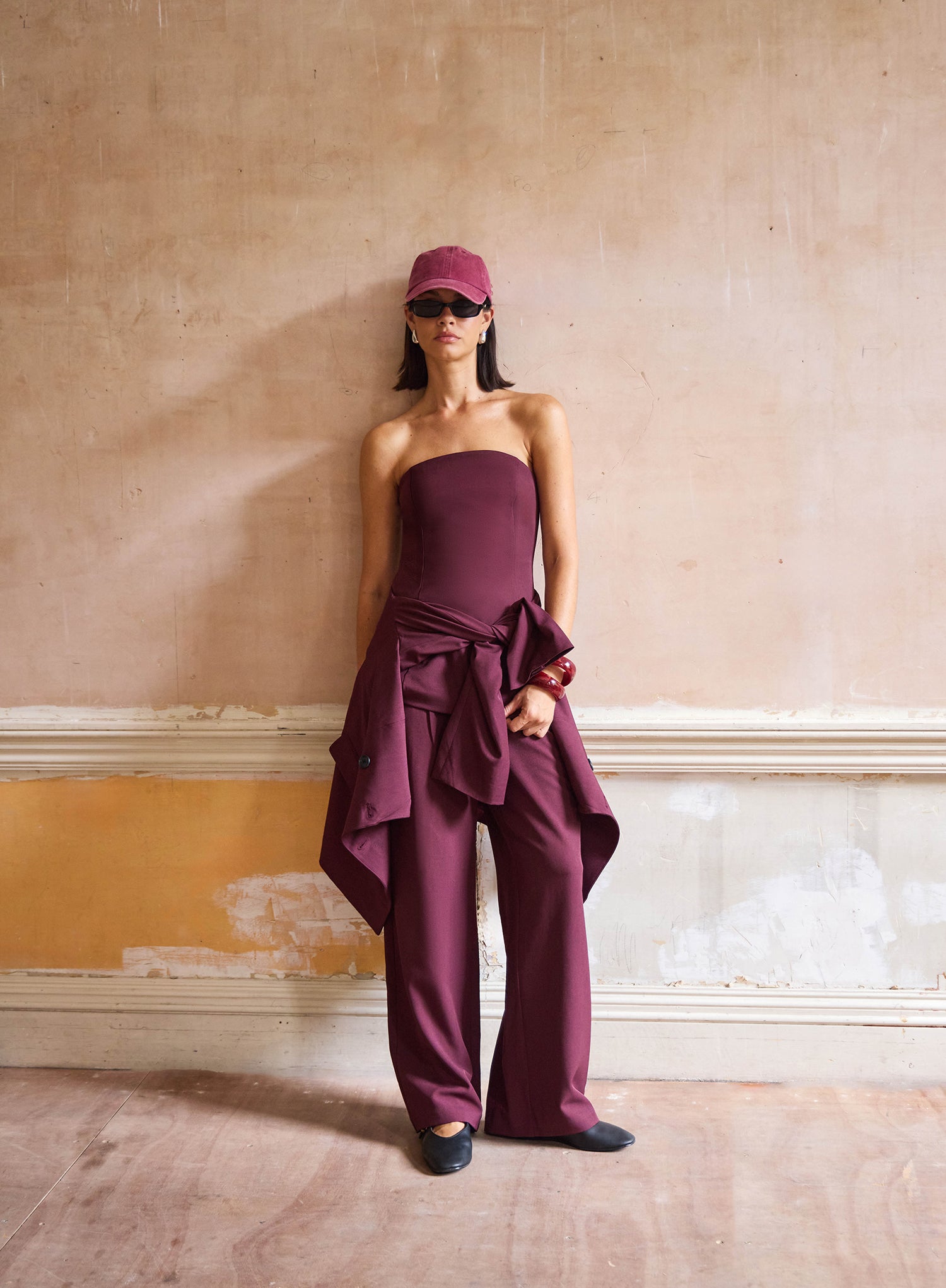 Burgundy Tailored Trouser